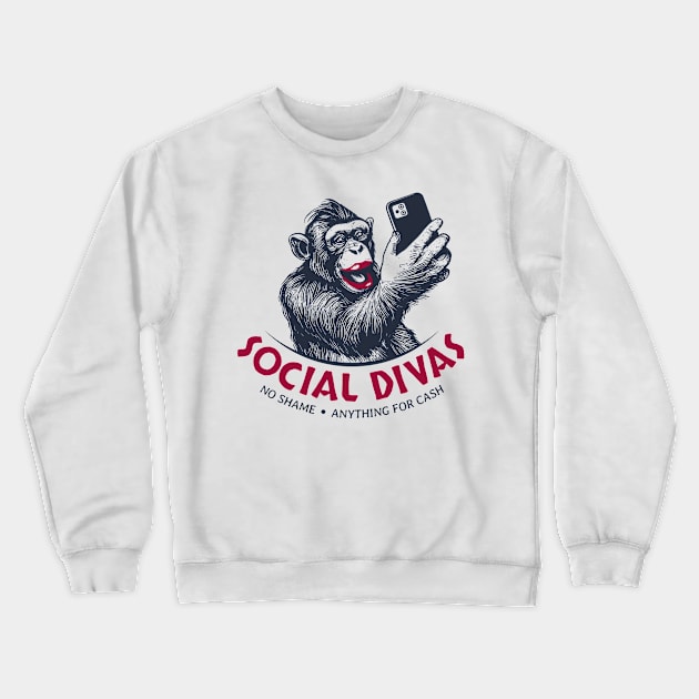 social diva cash money Crewneck Sweatshirt by Supertrooper